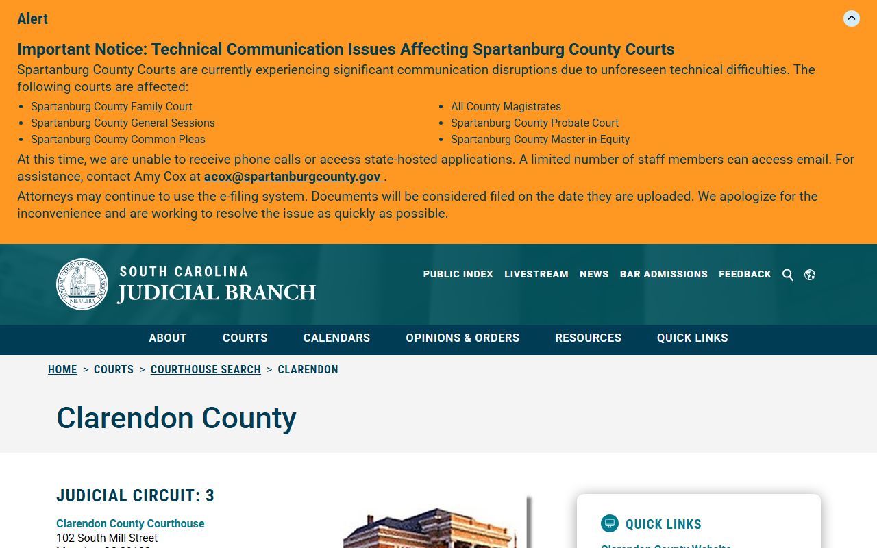 Clarendon County court records after arrest courthouse resources for mugshot removal